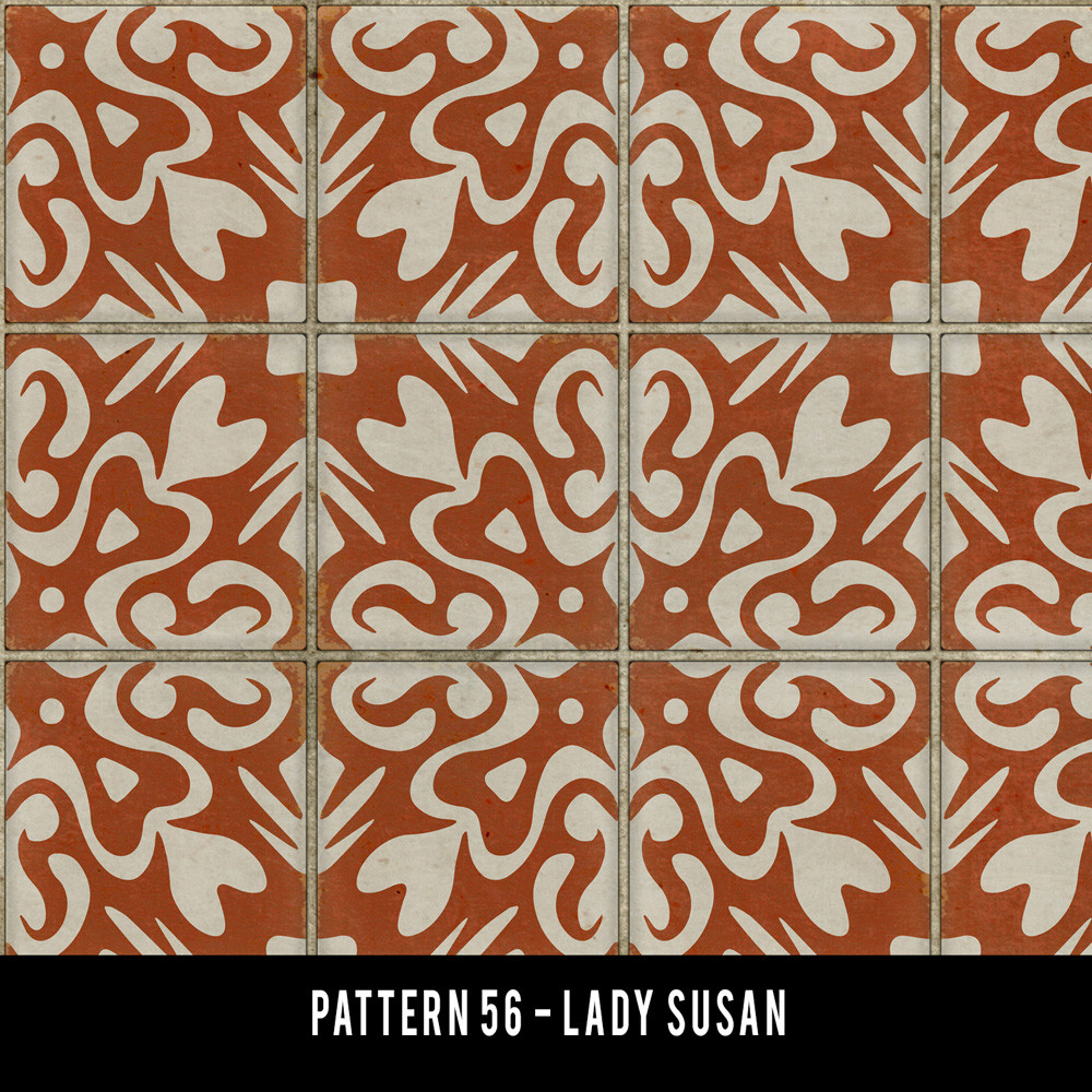 Pattern 56 Lady Susan - vinyl floor cloth swatch sample