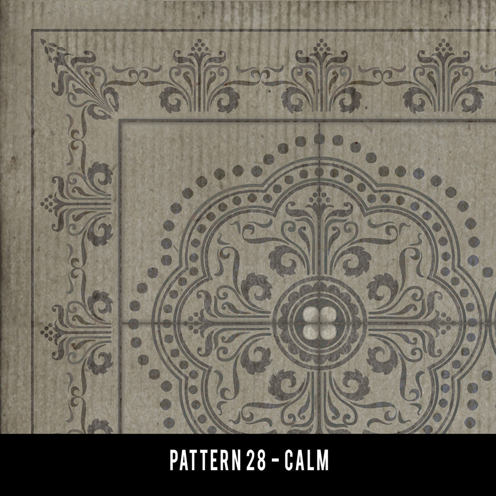 Pattern 28 Calm - vinyl floor cloth sample swatch