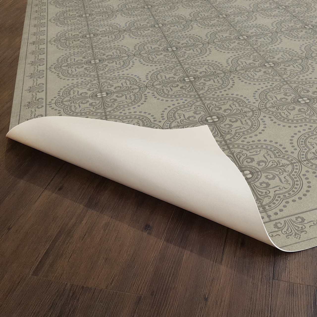 Pattern 28 Calm - vinyl floor cloth underside 