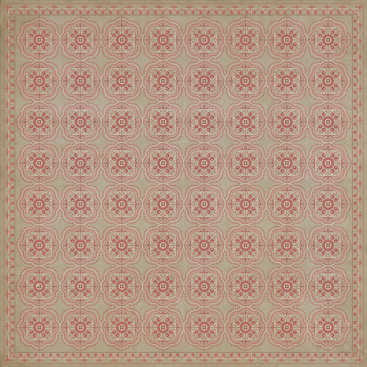 Pattern 28 Dollhouse - vinyl floor cloth sizes 96x96, 120x120