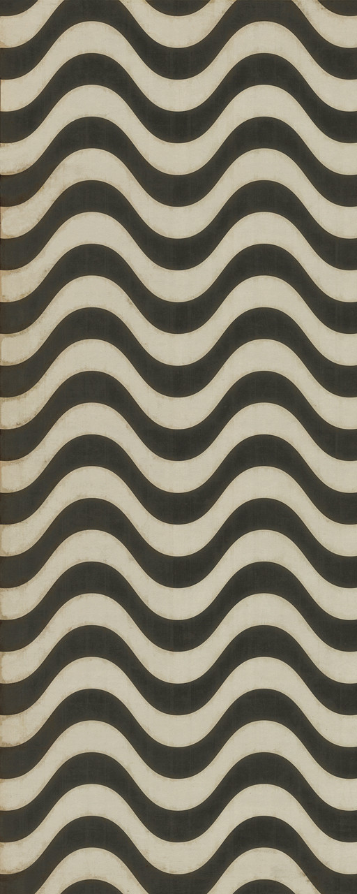 Pattern 18 Frequency - vinyl floor cloth sizes 30x75, 36x90