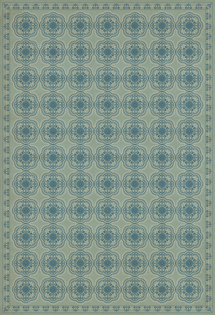 Pattern 28 Quietude - vinyl floor cloth sizes 96x140, 120x175