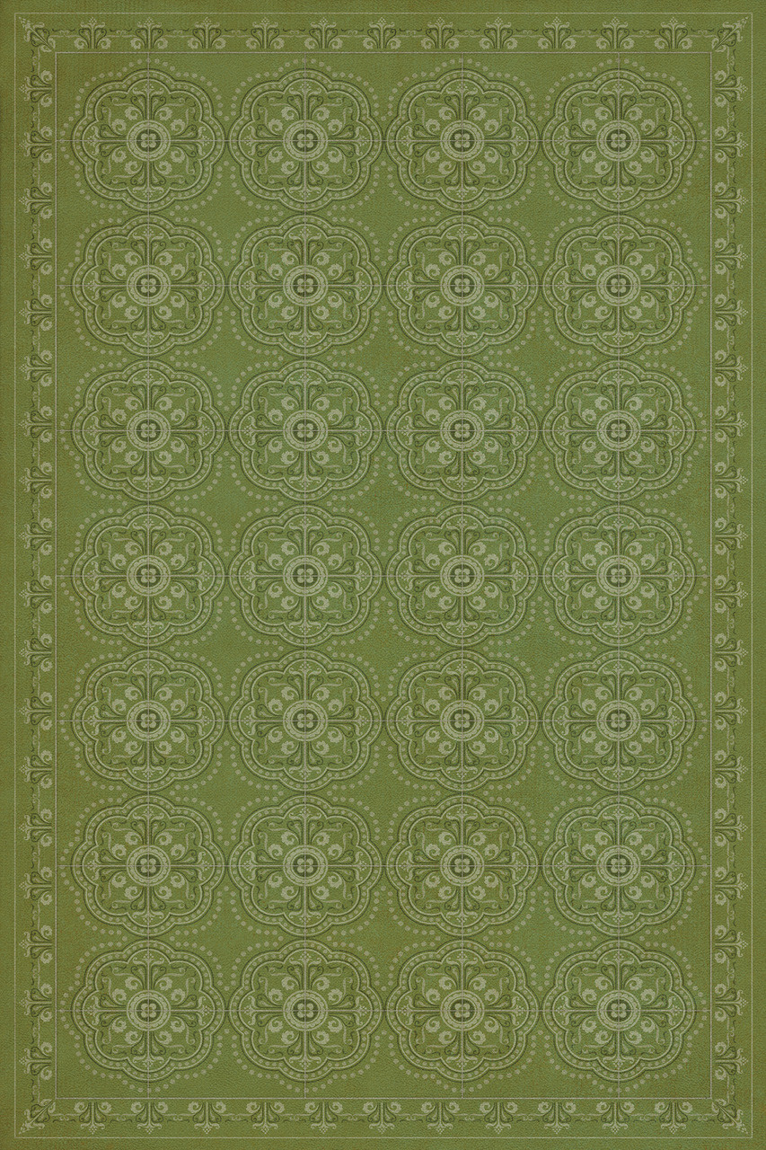 Pattern 28 Jaded - vinyl floor cloth sizes 20x30, 24x36, 30x44, 38x56