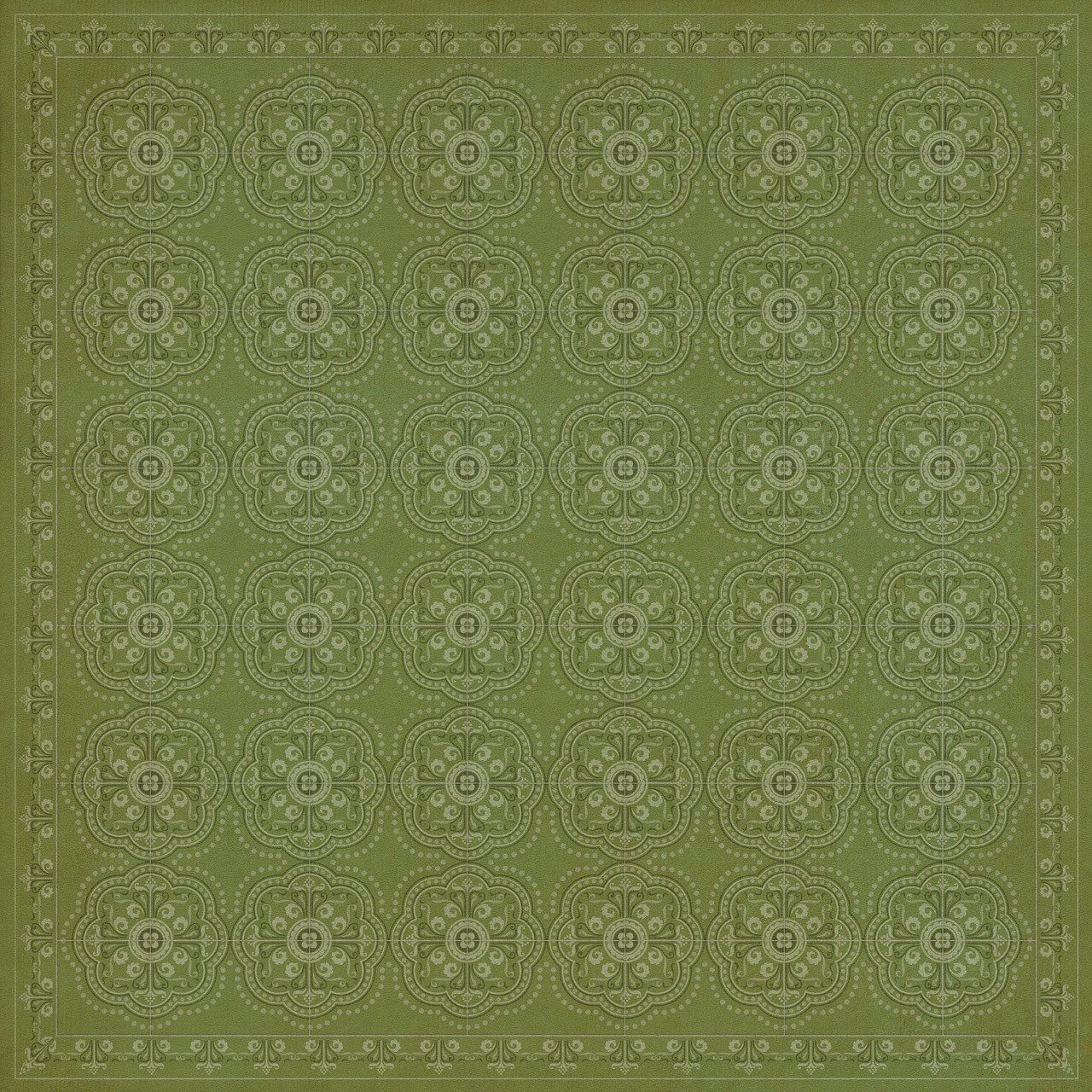 Pattern 28 Jaded - vinyl floor cloth sizes 60x60, 72x72, 84x84