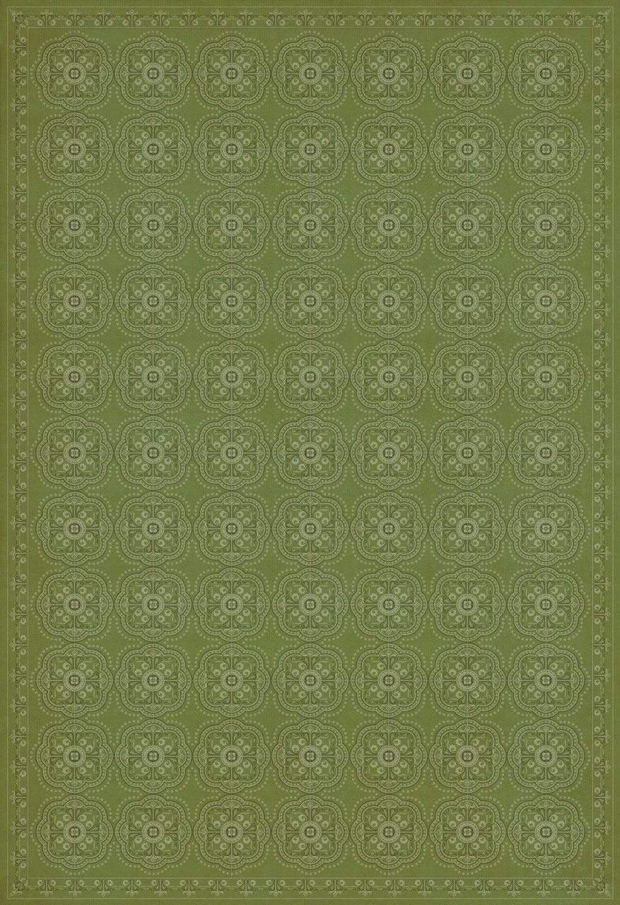 Pattern 28 Jaded - vinyl floor cloth sizes 96x140, 120x175