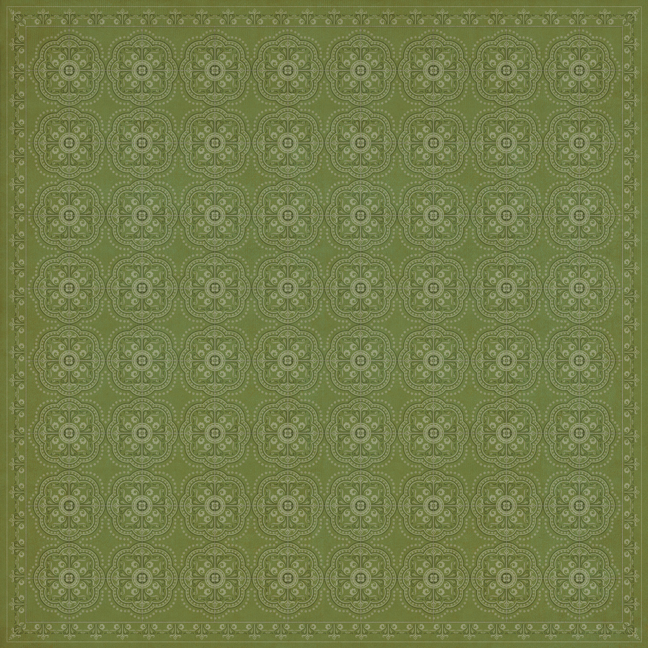 Pattern 28 Jaded - vinyl floor cloth96x96, 120x120