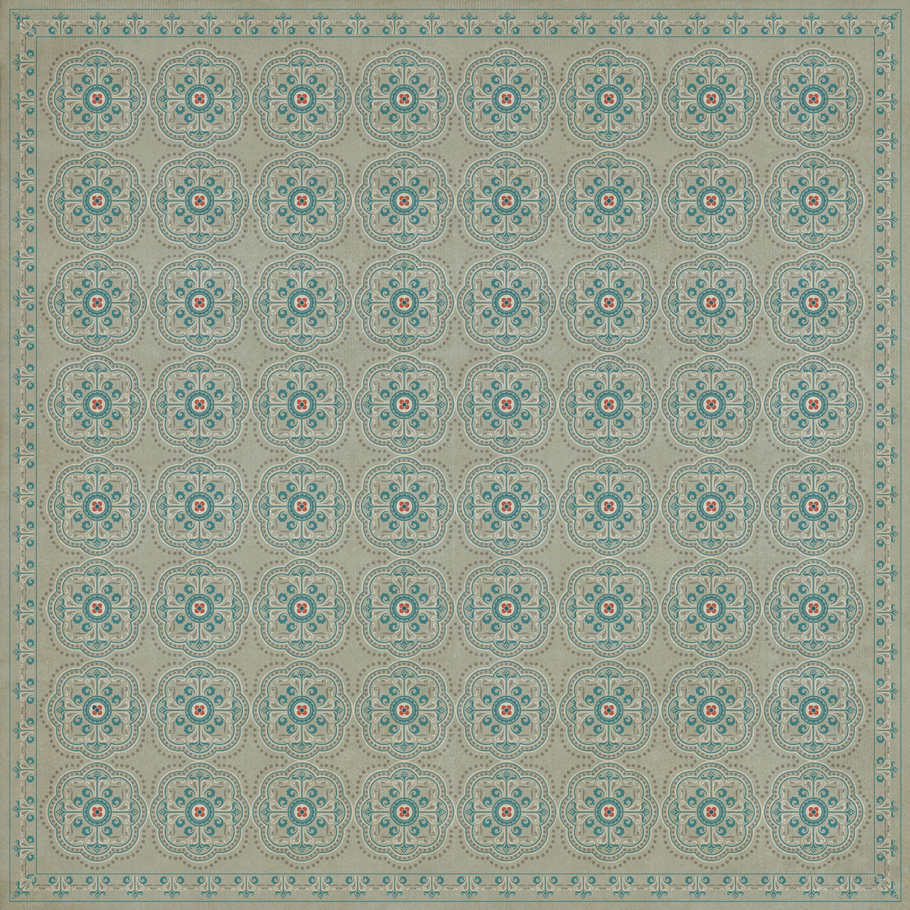 Pattern 28 Serenity - vinyl floor cloth sizes 96x96, 120x120