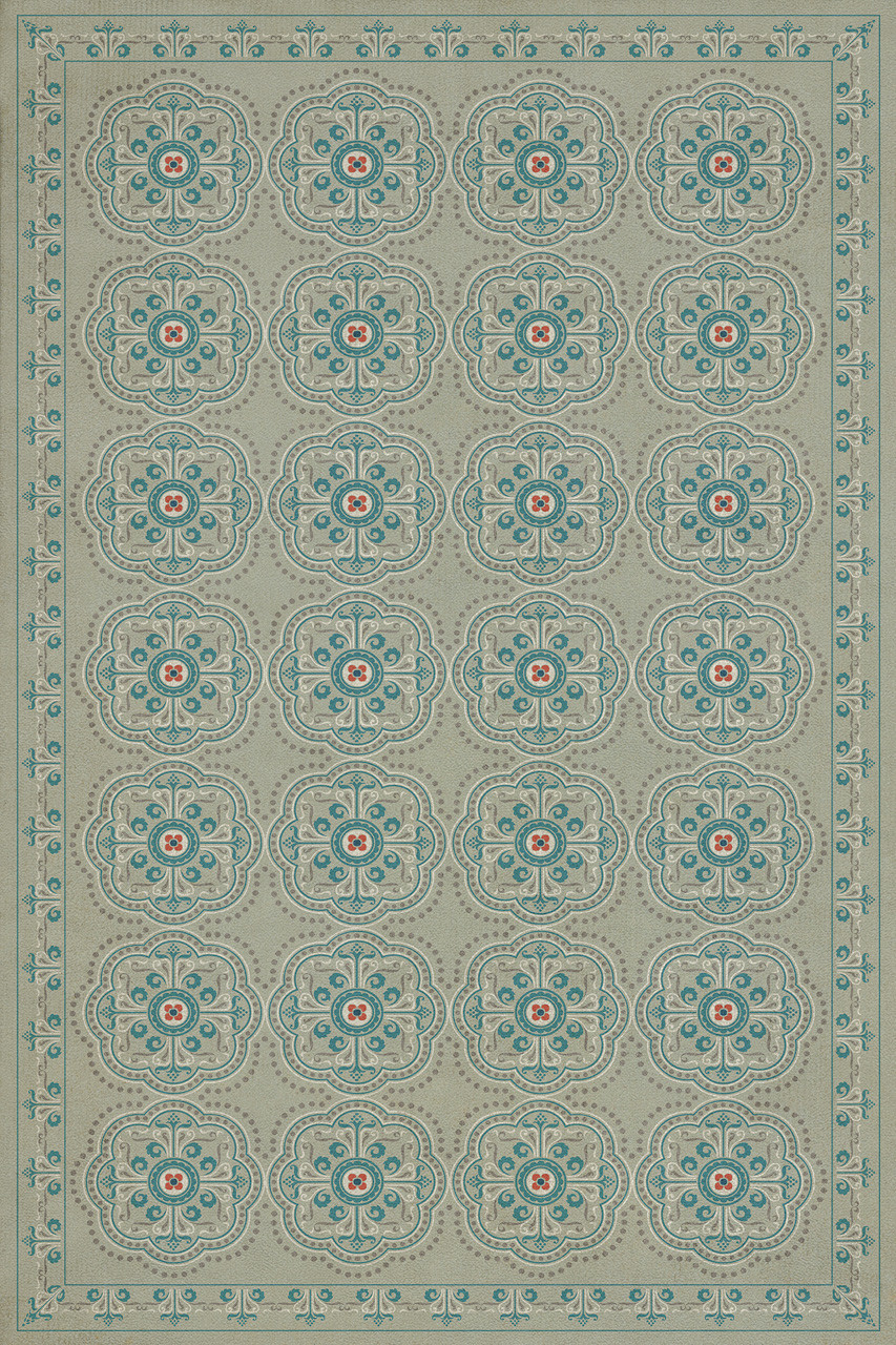 Pattern 28 Serenity - vinyl floor cloth sizes 20x30, 24x36, 30x44, 38x56