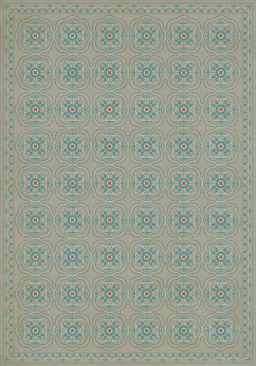 Pattern 28 Serenity - vinyl floor cloth sizes 84x120