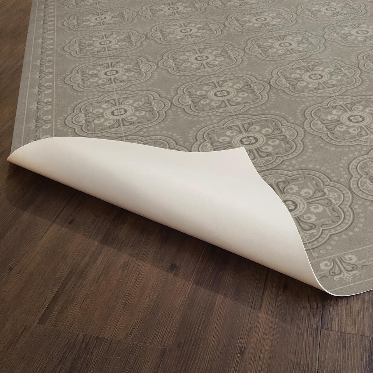 Pattern 28 Stilled - vinyl floor cloth underside 