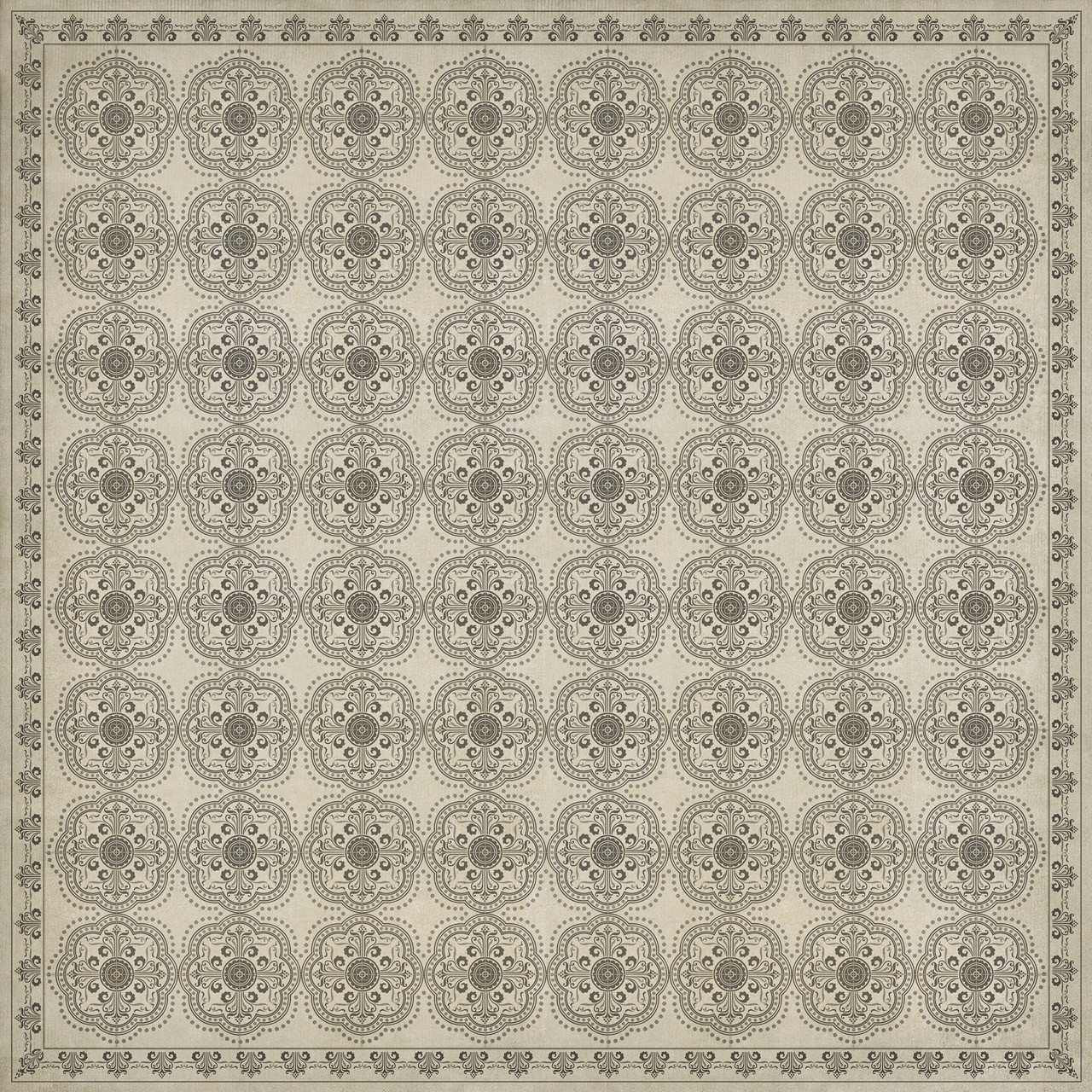 Pattern 28 Silent - vinyl floor cloth sizes 96x96, 120x120