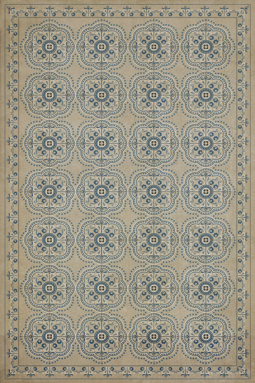 Pattern 28 Solitude - vinyl floor cloth sizes 20x30, 24x36, 30x44, 38x56