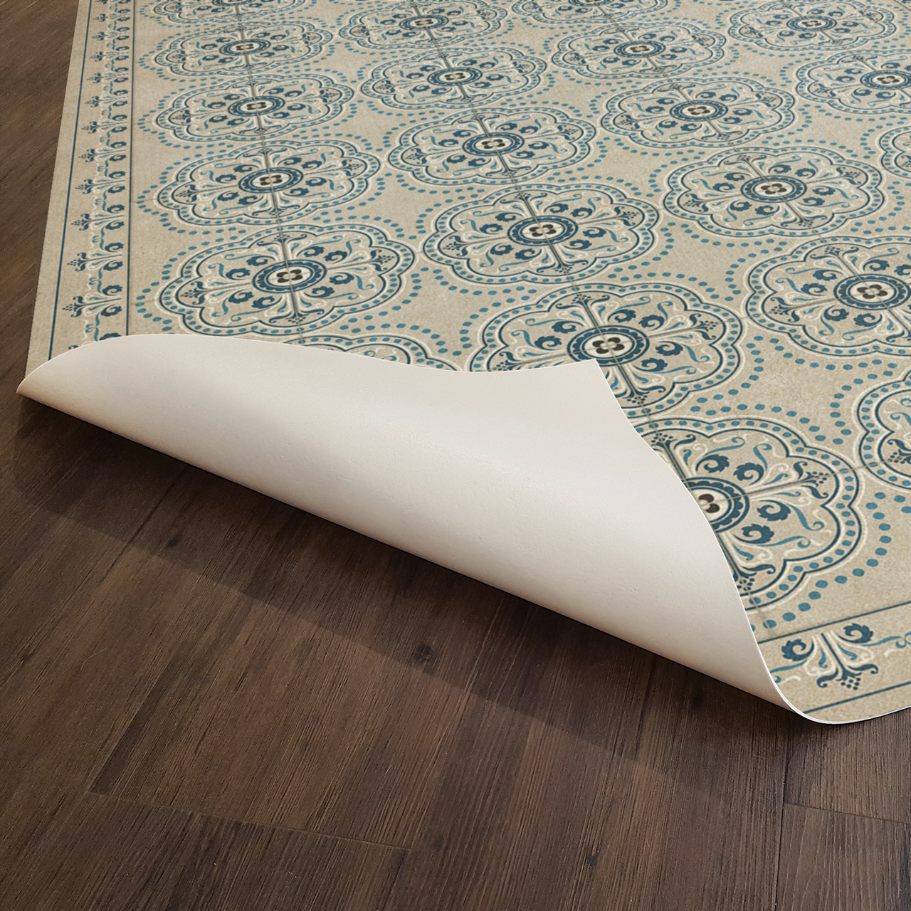 Pattern 28 Solitude - vinyl floor cloth underside 