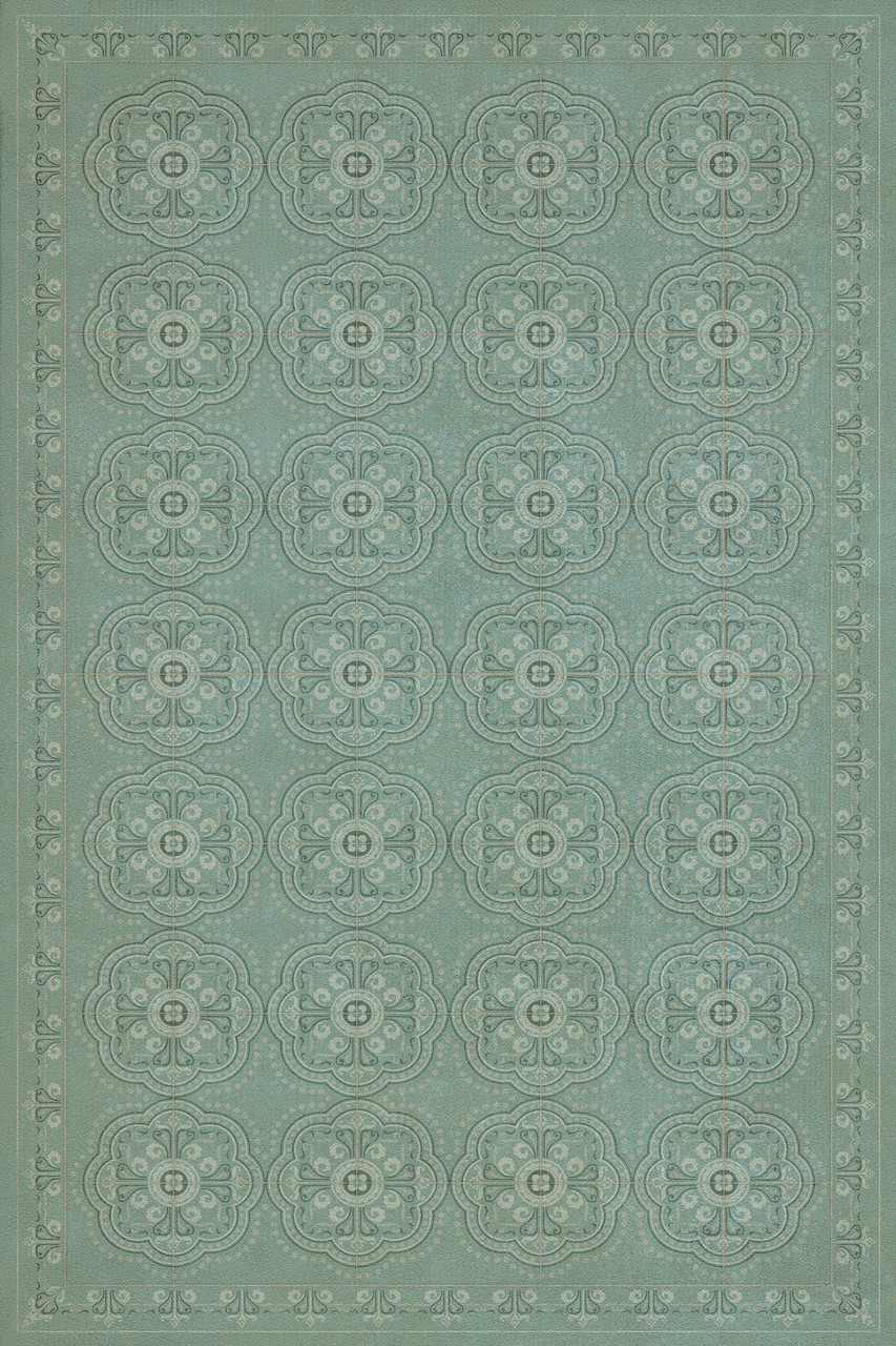 Pattern 28 Unspoken - vinyl floor cloth sizes 20x30, 24x36, 30x44, 38x56