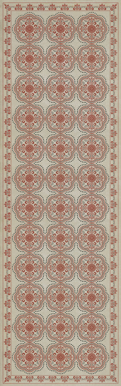 Pattern 28 You're Not Going Mad - vinyl floor cloth sizes 24x77, 30x96, 26x83, 36x115