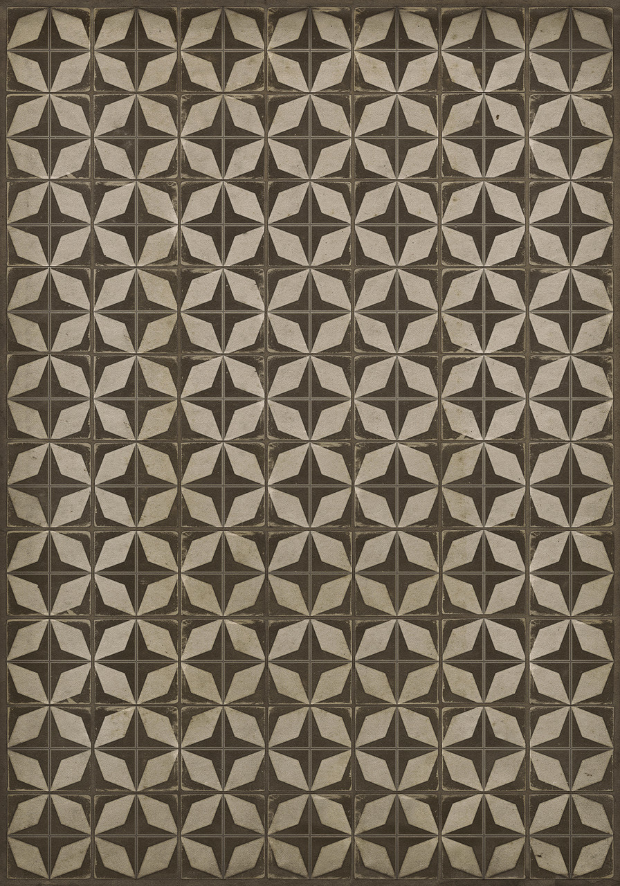 Classic Pattern 54 Asteroid Field - vinyl floor cloth size 84x120