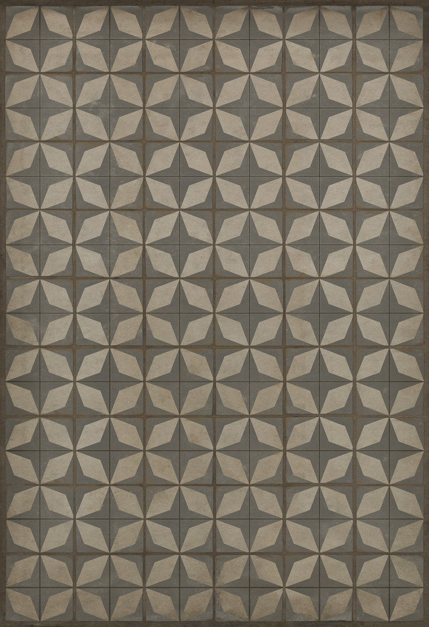 Classic Pattern 54 Gravitational Pull - vinyl floor cloth sizes 52x76, 70x102