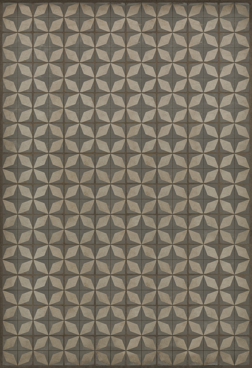 Classic Pattern 54 Gravitational Pull - vinyl floor cloth sizes 96x140, 120x175