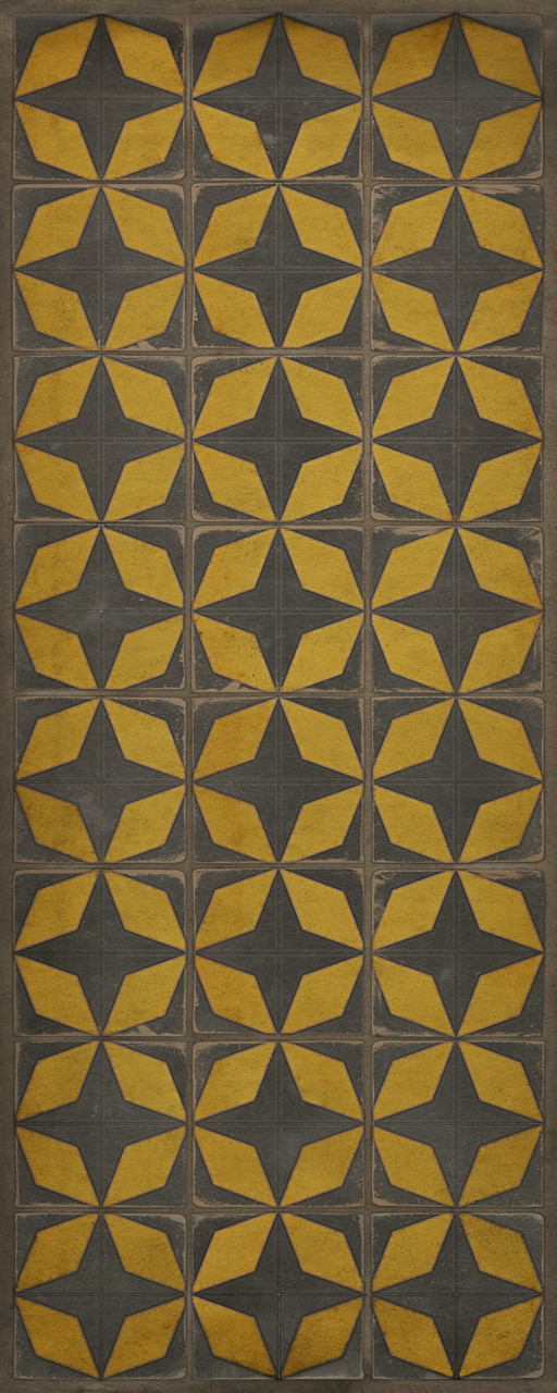 Classic Pattern 54 Light Year - vinyl floor cloth sizes 36x90, 30x75