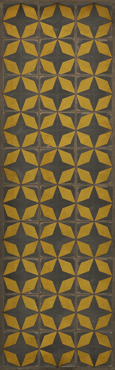 Classic Pattern 54 Light Year - vinyl floor cloth sizes 26x83, 36x115