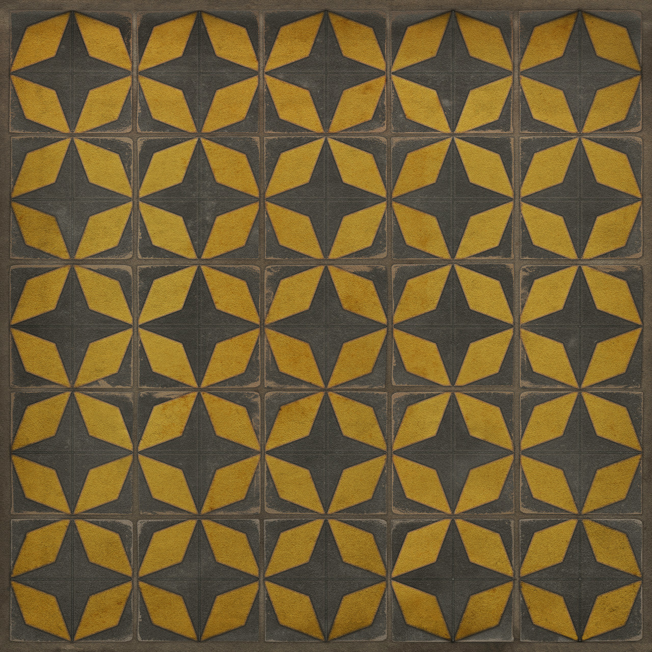 Classic Pattern 54 Light Year - vinyl floor cloth sizes 36x36, 48x48