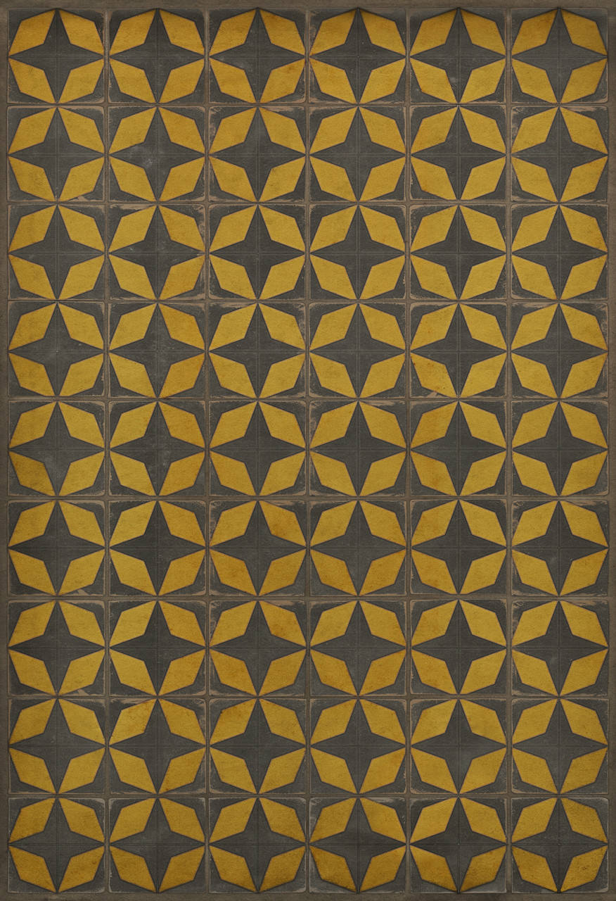 Classic Pattern 54 Light Year - vinyl floor cloth sizes 52x76, 70x102