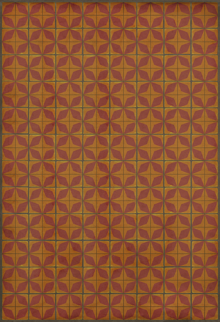 Classic Pattern 54 Mars Rising - vinyl floor cloth sizes 96x140, 120x175