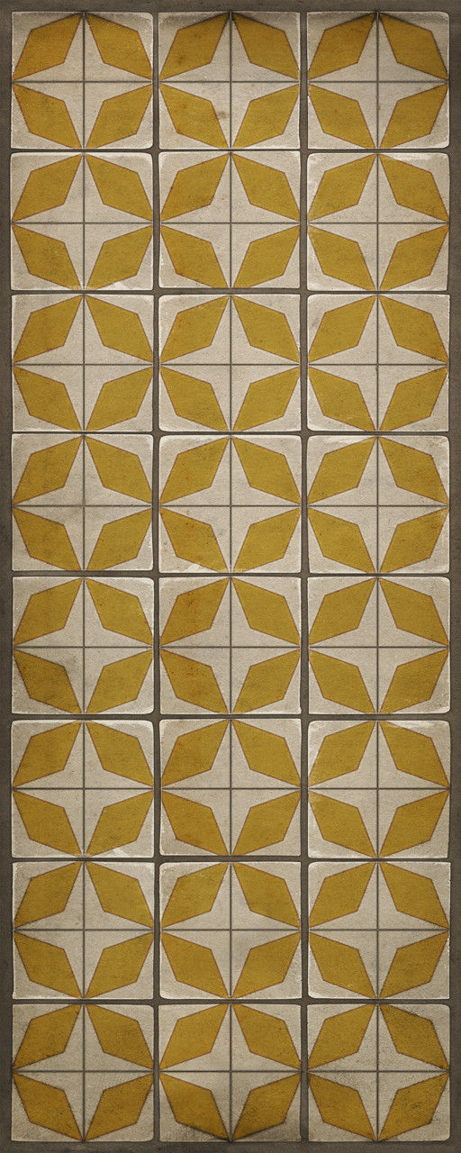 Classic Pattern 54 Solar Panels - vinyl floor cloth sizes 30x75, 36x90