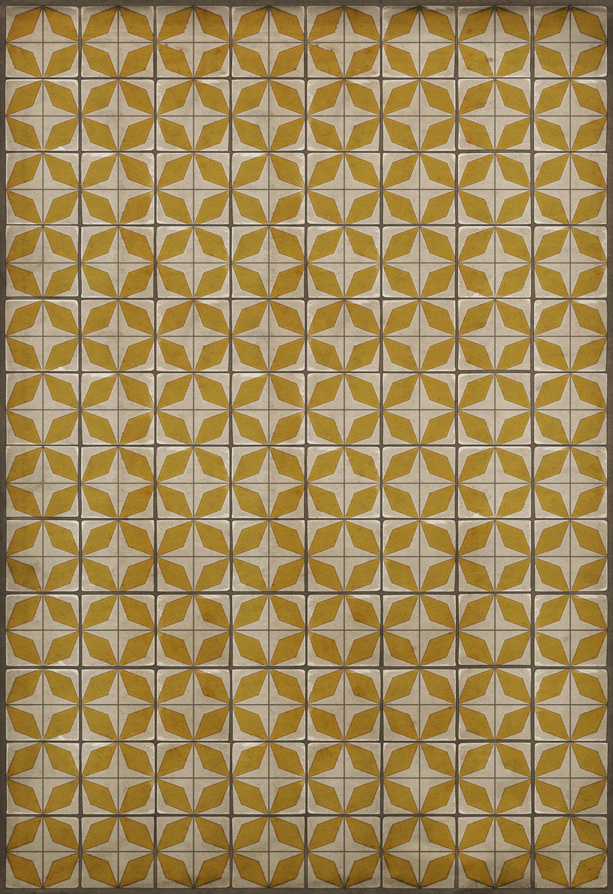 Classic Pattern 54 Solar Panels - vinyl floor cloth sizes 96x140, 120x175