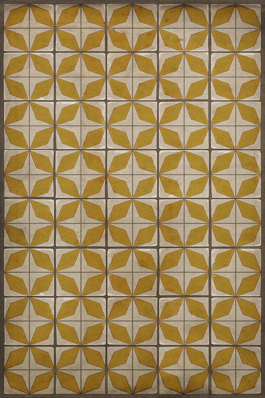Classic Pattern 54 Solar Panels - vinyl floor cloth sizes 20x30, 24x36, 30x44, 38x56