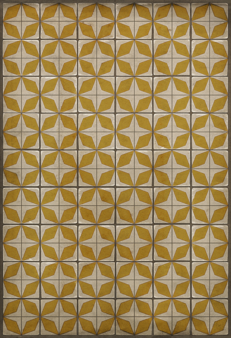 Classic Pattern 54 Solar Panels - vinyl floor cloth sizes 52x76, 70x102
