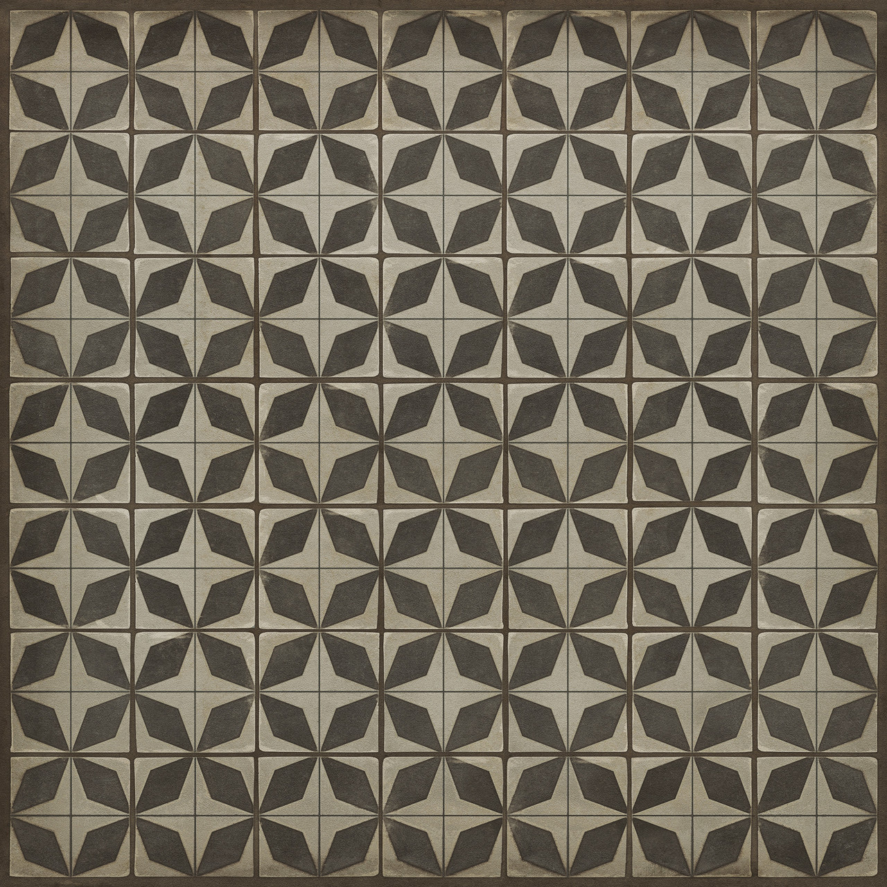 Classic Pattern 54 Sputnik - vinyl floor cloth size 84x84