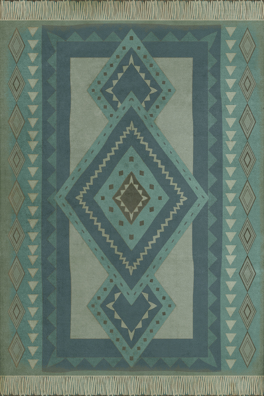Pattern 61 Wanderlust - vinyl floor cloth, Image for all rectangle sizes