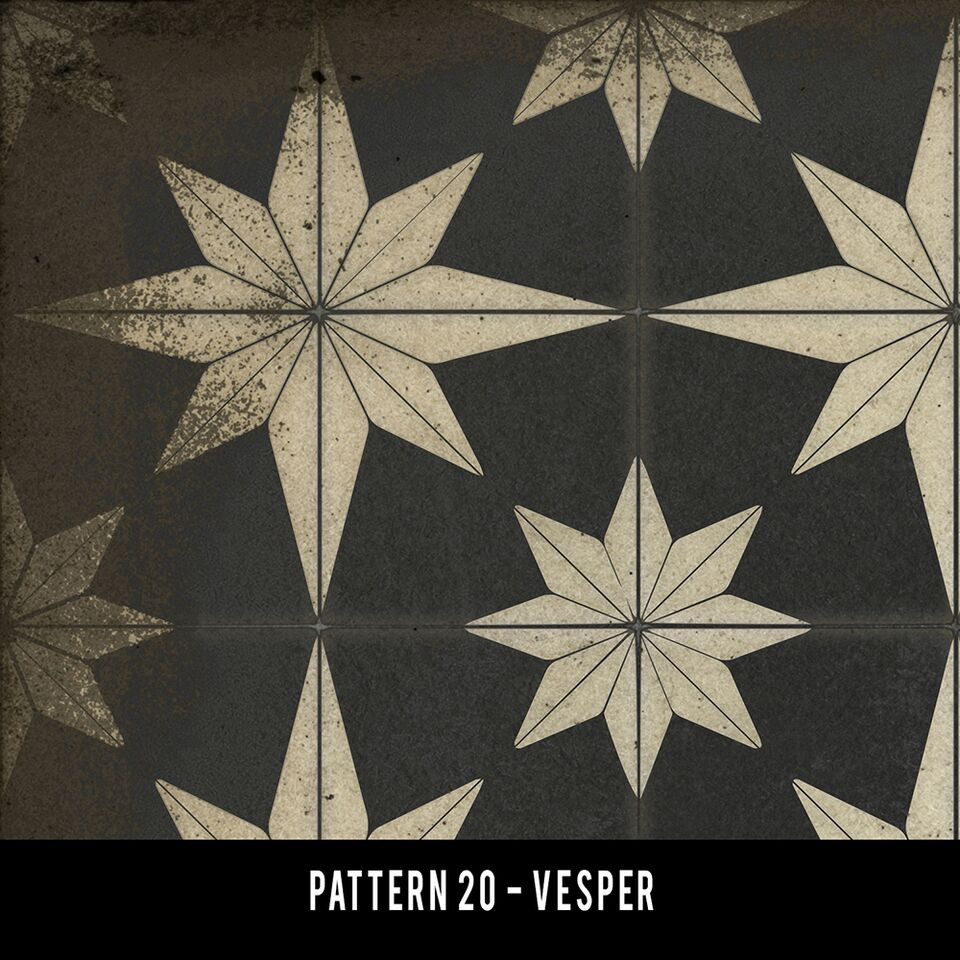 Classic Pattern 20 Vesper distressed - vinyl floor cloth swatch