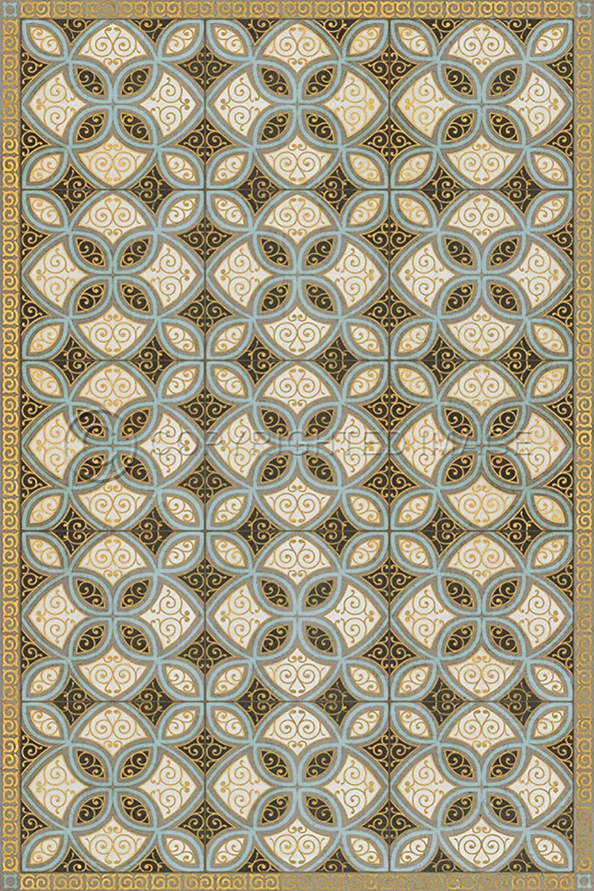 Pattern 25 Gustav vinyl floor cloth
