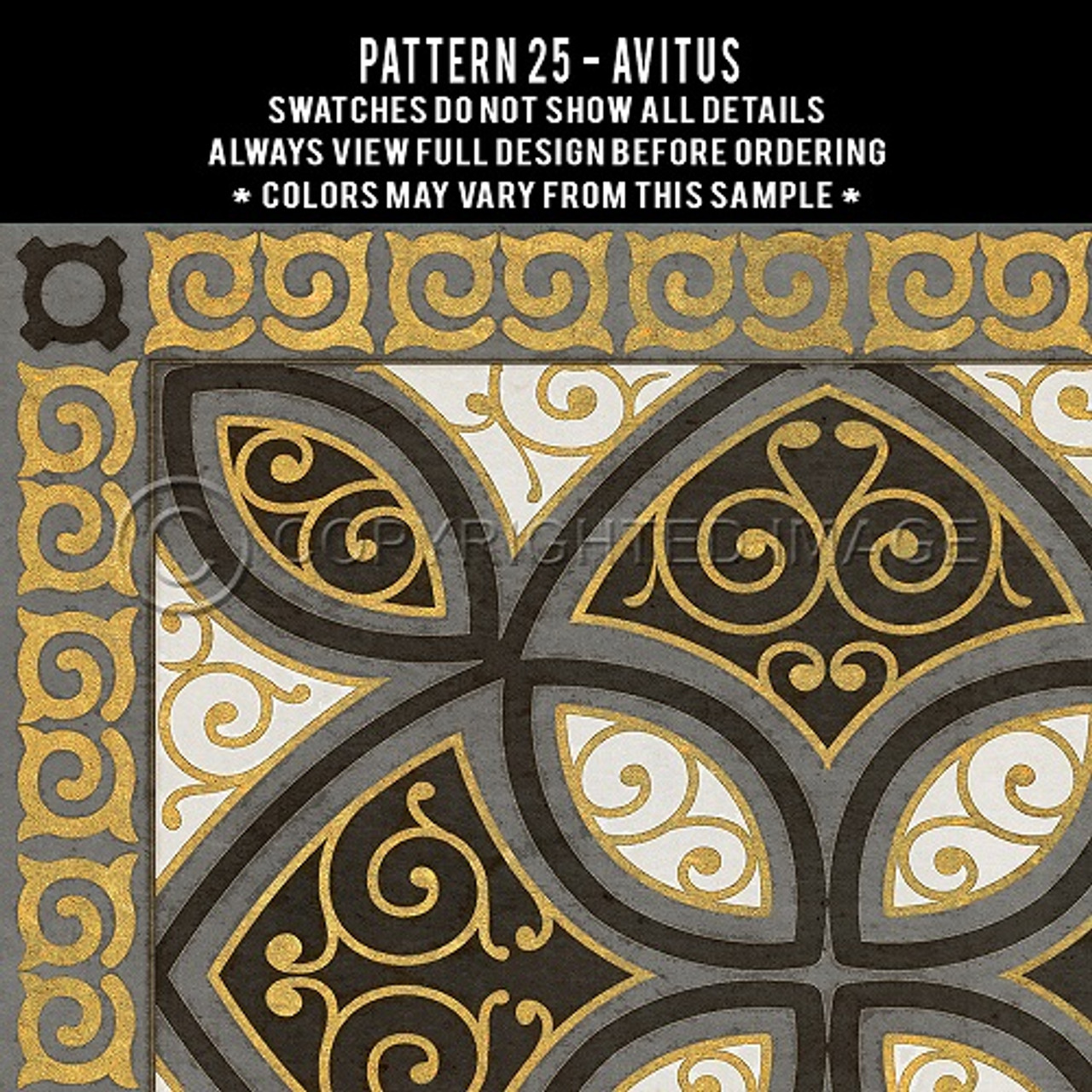 Swatches for Pattern 25 - vinyl floor cloths