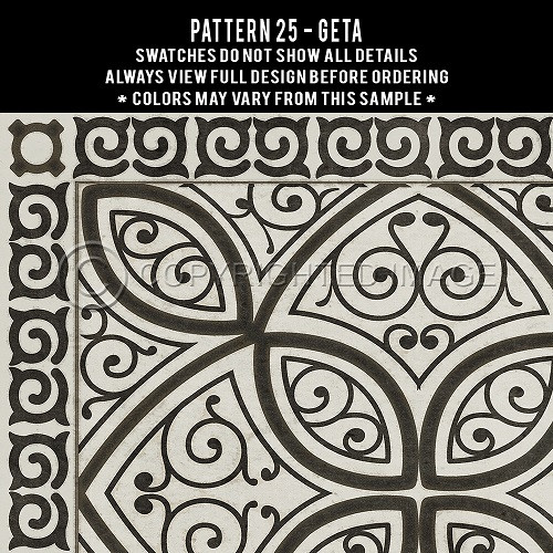 Swatches for Pattern 25 - vinyl floor cloths