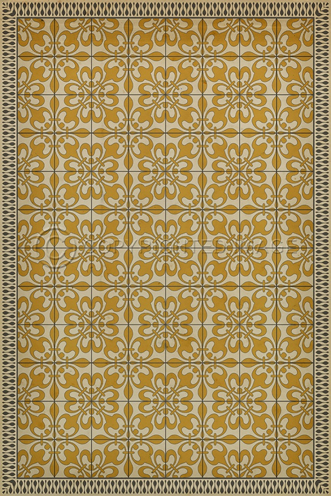 Pattern 55 vinyl floor cloth
