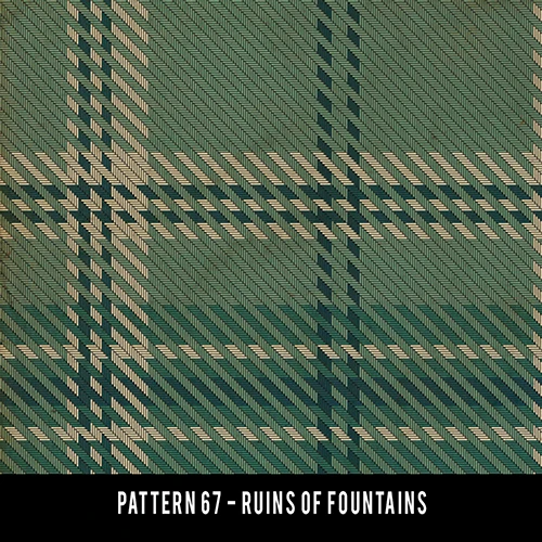 Pattern 67 Ruins of Fountains - vinyl floor cloth sample swatch
