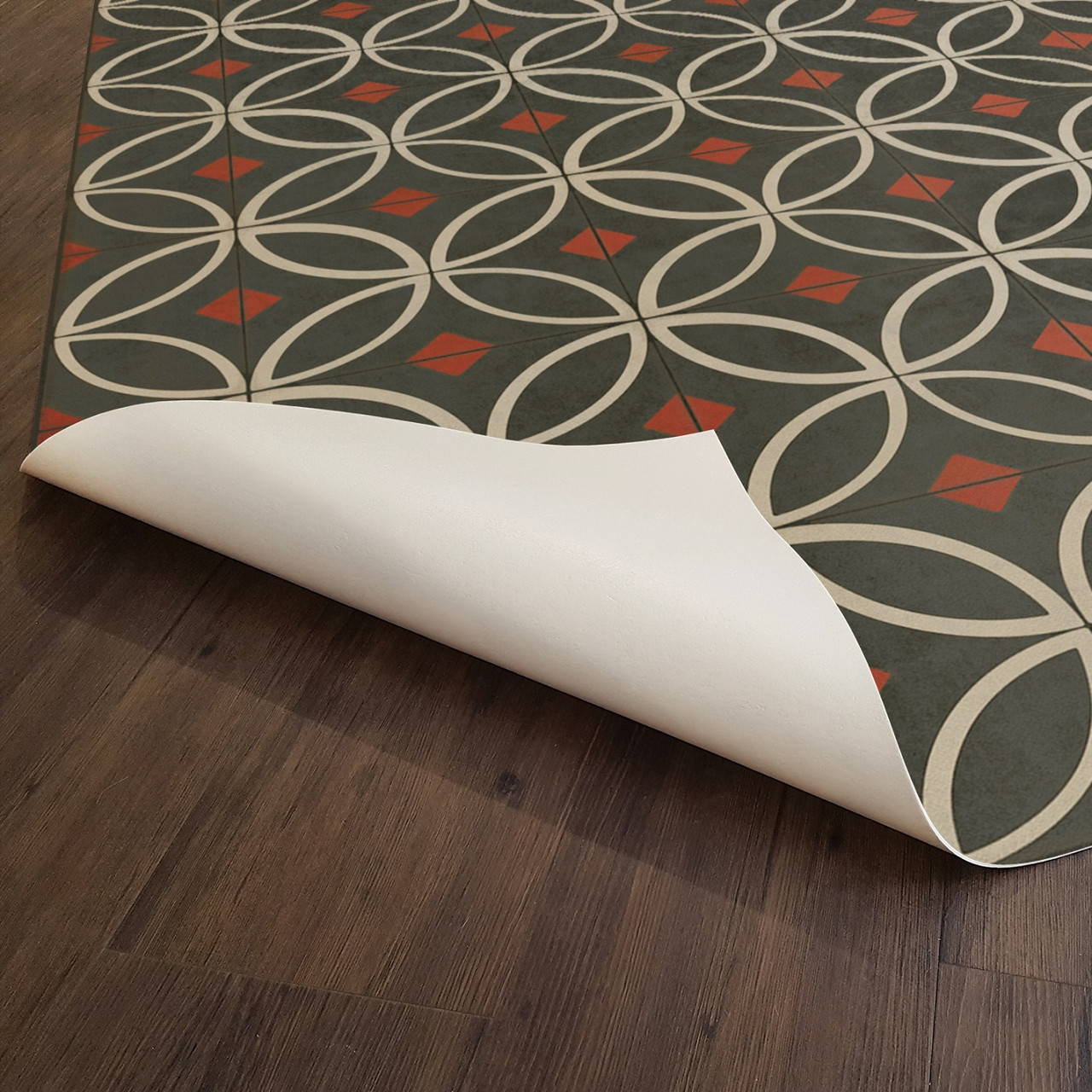 Pattern 70 When the Reaper Comes - vinyl floor cloth underside 