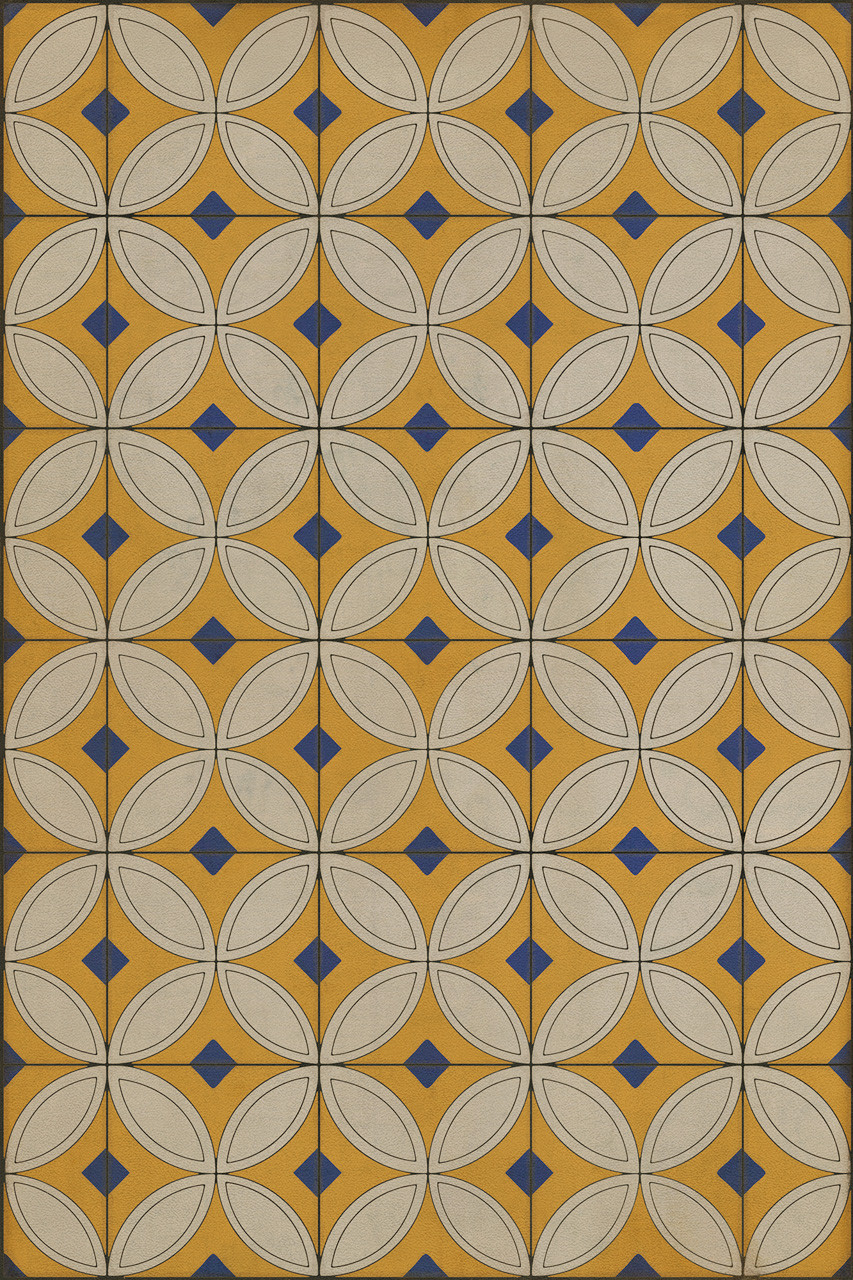 Pattern 70 While the Light Shines On - vinyl floor cloth sizes 20x30, 24x36, 30x44, 38x56, 52x76, 70x102