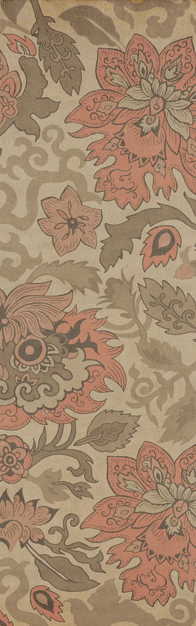 Pattern 71 Kyoto - vinyl floor cloth sizes 24x77, 30x96, 26x83, 36x115