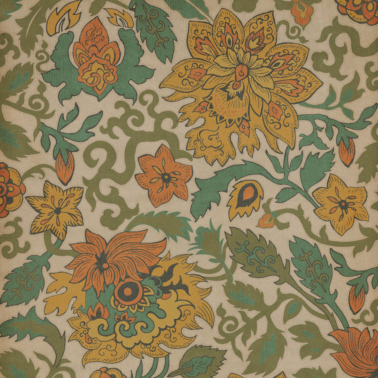 Pattern 71 Tokyo - vinyl floor cloth, image for all square sizes