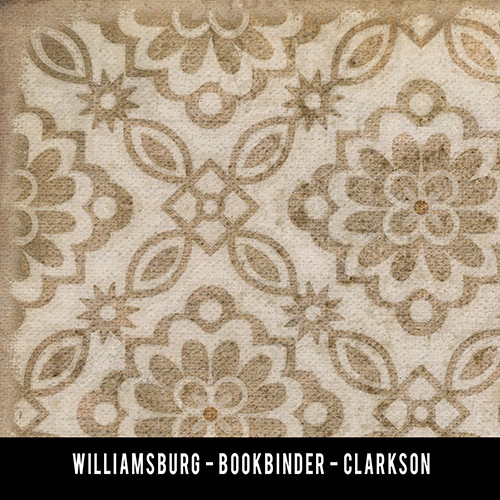 Williamsburg Bookbinder Clarkson - vinyl floor cloth swatch sample