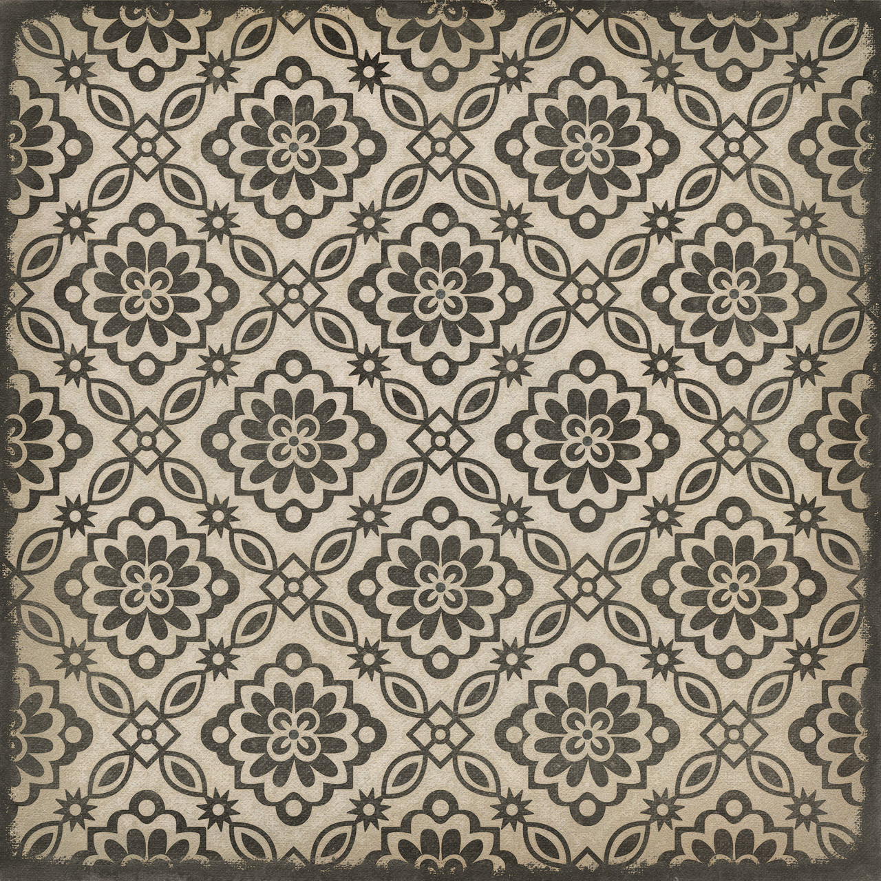 Williamsburg Bookbinder Davis - vinyl floor cloth size 36x36, 48x48