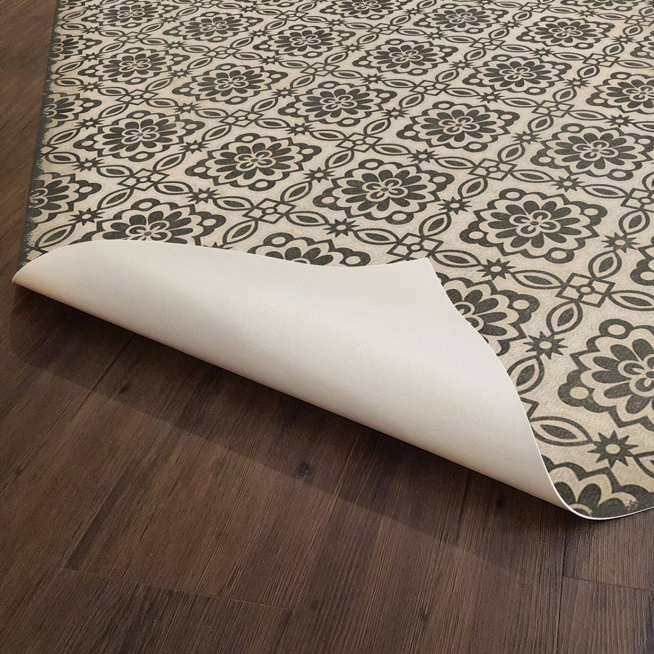 Williamsburg Bookbinder Davis - vinyl floor cloth underside 