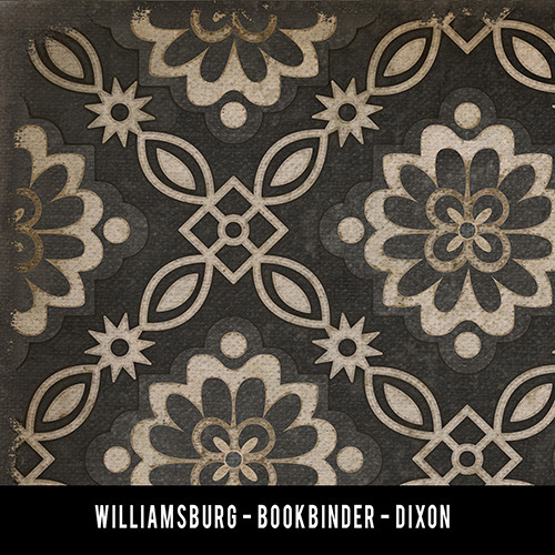 Williamsburg Bookbinder Dixon - vinyl floor cloth swatch sample