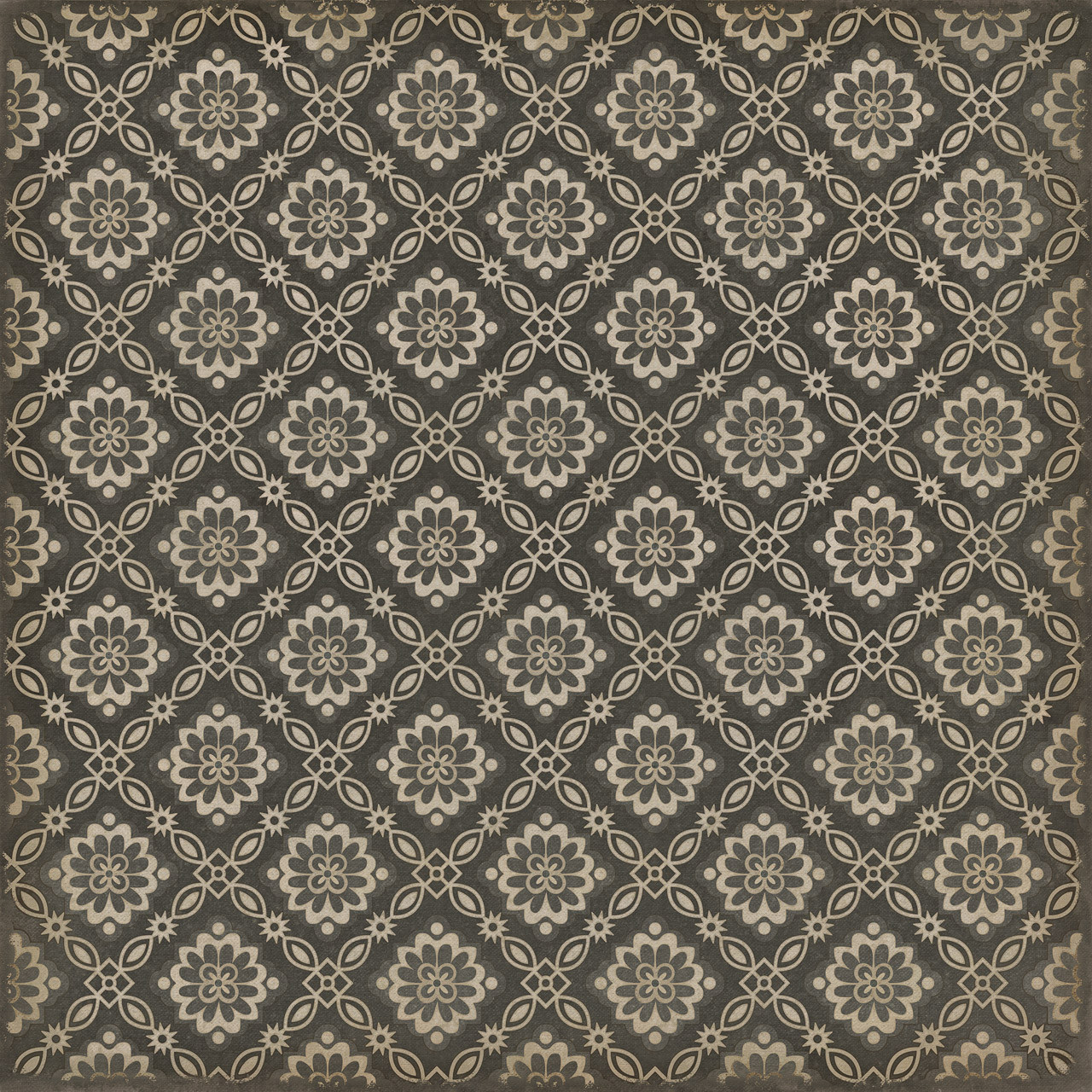 Williamsburg Bookbinder Dixon - vinyl floor cloth sizes 96x96, 120x120
