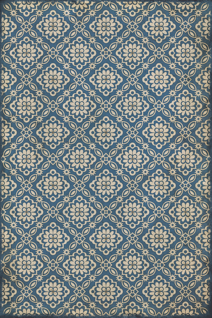 Williamsburg Bookbinder Nicolson - vinyl floor cloth sizes  20x30, 24x36, 30x44, 38x56, 52x76, 70x102, 84x120