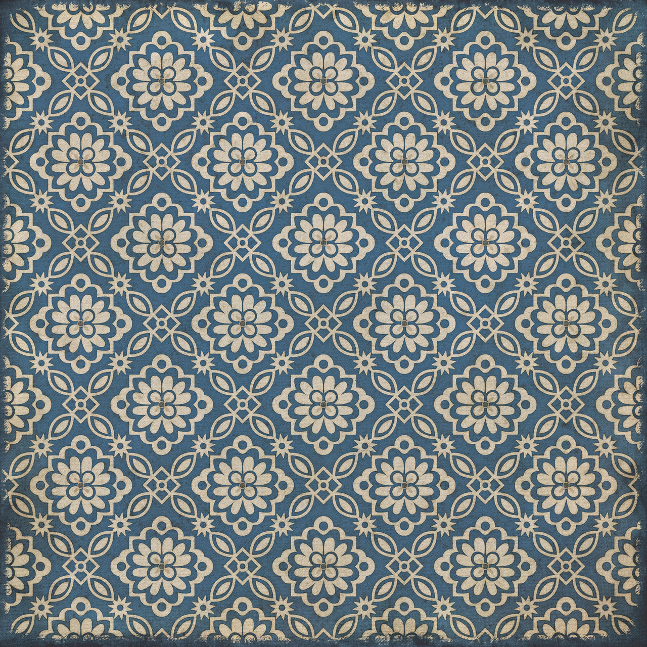 Williamsburg Bookbinder Nicolson - vinyl floor cloth sizes  60x60, 72x72